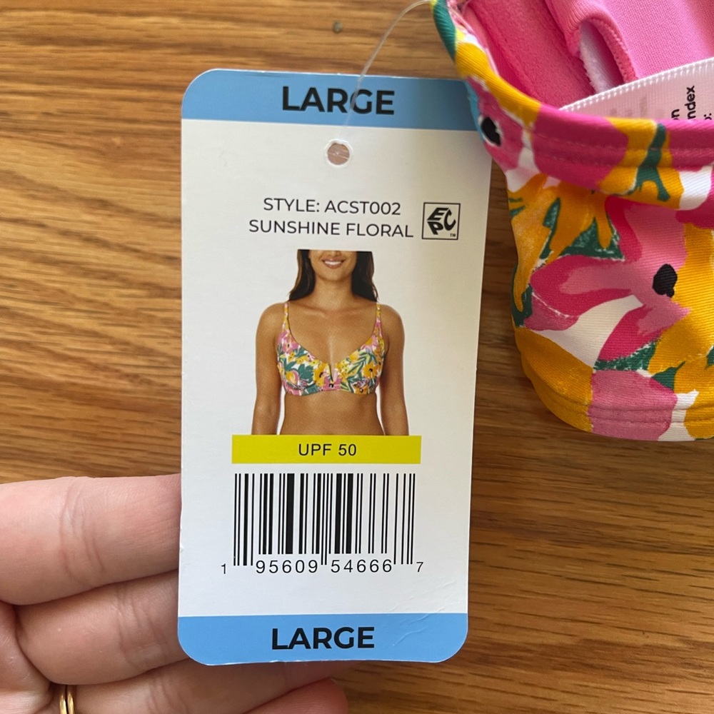 NWT Anne Cole Floral Bikini Top - Picture 4 of 4